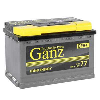 Аккумулятор GANZ EFB 77 А/ч обратный R+ 278x175x190 L3 EN 750 А