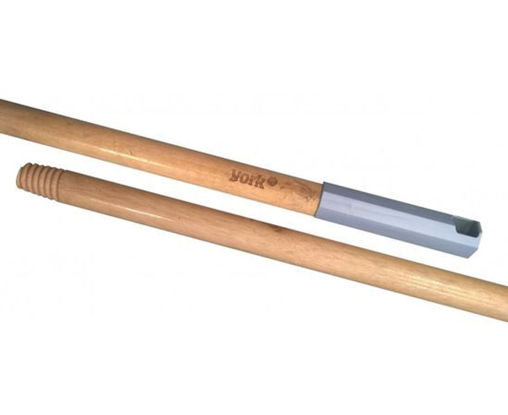 Черенок (рукоятка) 120см, евро резьба, диаметр 2.2см, дерево лакированное, 91280 York