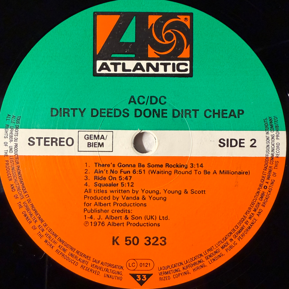 AC/DC - Dirty Deeds Done Dirt Cheap (Германия)