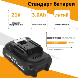 Литиевый аккумулятор Kingtree для электроинструментов, 21 В, 3,0 Ач Подходит для Makita (1 ячейка)
