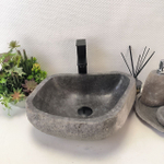 Каменная раковина из речного камня RS-63589 (42*35*14) 0122