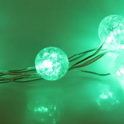 Гирлянда для дома «Жемчужина» на батарейках 2,0 м 20 ламп LED, d-1 см, 3 реж, IP-20, Зеленый