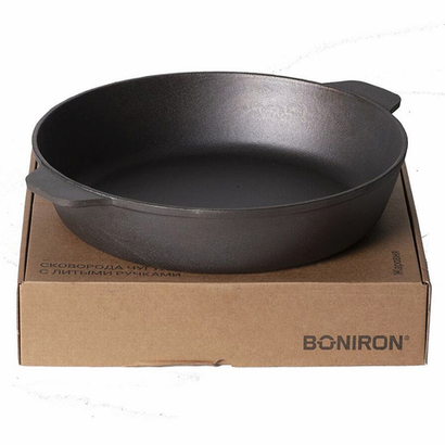 Сковорода чугунная d220*h65 BONIRON