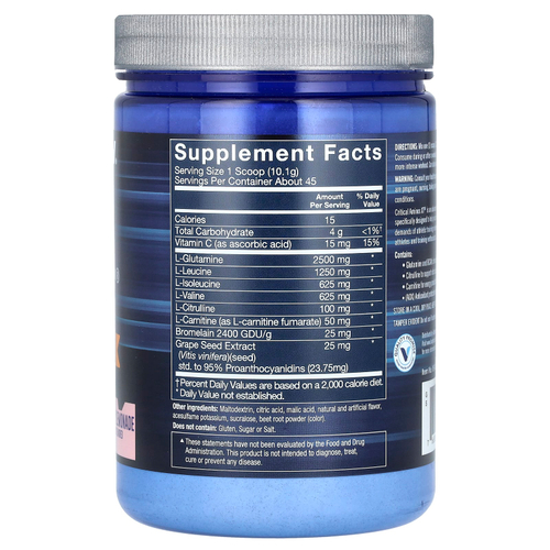 BodyTech, Critical Aminos XT, аминокислоты для приема после тренировки, со вкусом клубничного лимонада, 455 г (16 унций)