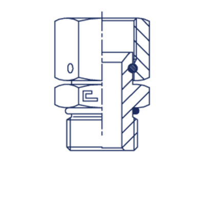 Штуцер FNA JIC 1.7/8 - UNF 1.7/8
