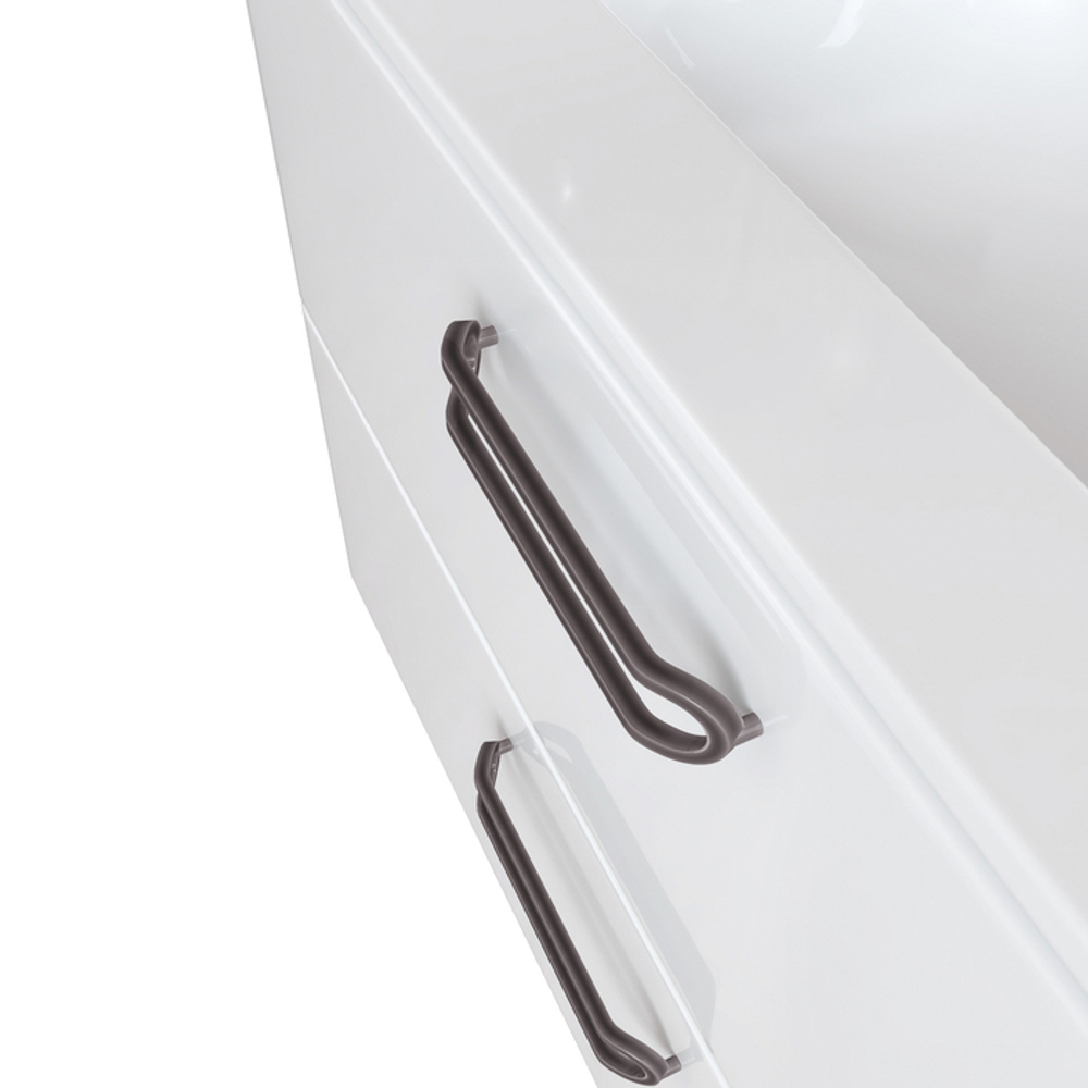 Тумба с умывальником IDDIS Brick, подвесная, 80 см, белая, BRI80W0i95K