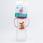 Бутылочка для кормления "Оленята: мамы и малыши"" 250 мл приталенная, с ручками   4644206