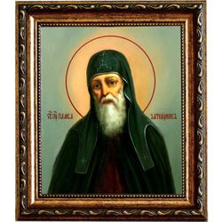 Памва Печерский, затворник, преподобный иеромонах. Икона на холсте.