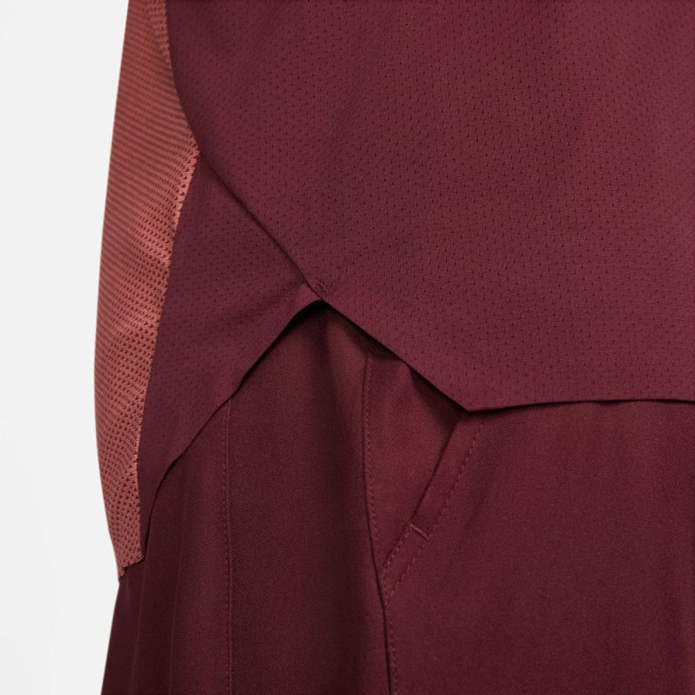 Теннисное поло Nike Dri-Fit Advantage Slam Tennis Polo - night maroon/white - Red