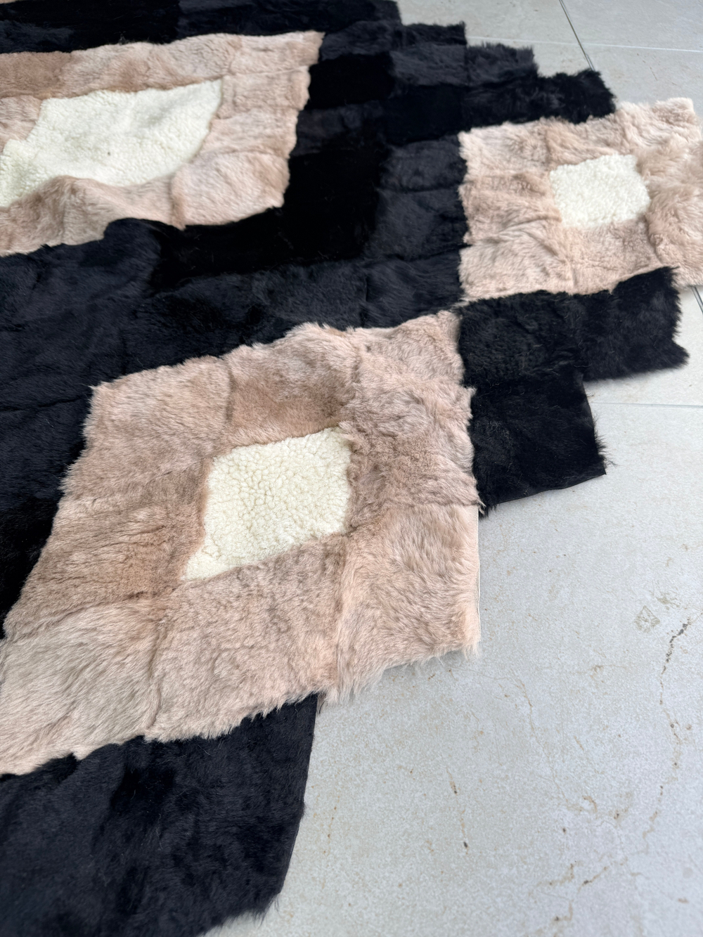 Покрывало меховое ковер из шкуры овчины