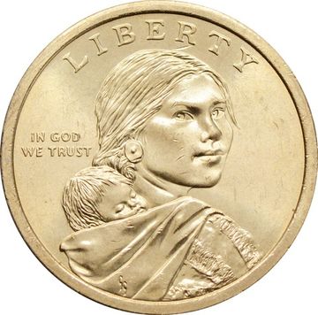 1 доллар (dollar) 2021 P США «Коренные Американцы - Индейцы в армии США»