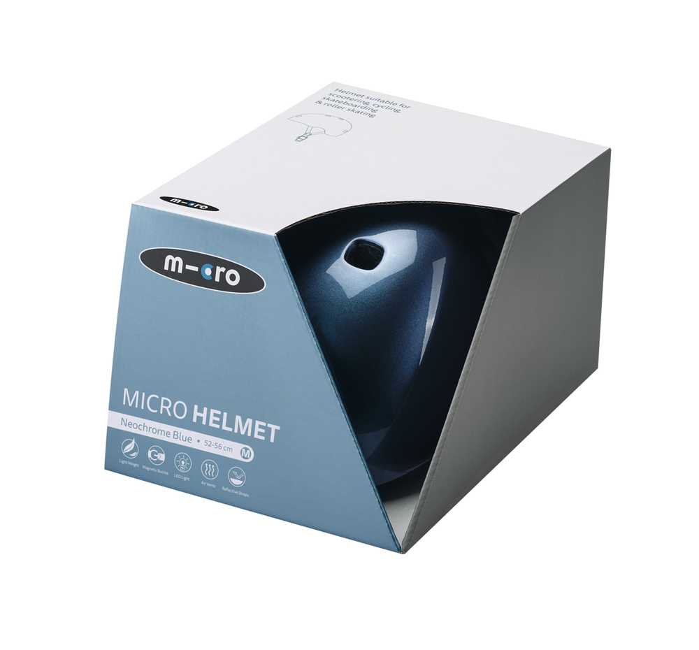 Шлем Micro - Неохром синий (M) BOX