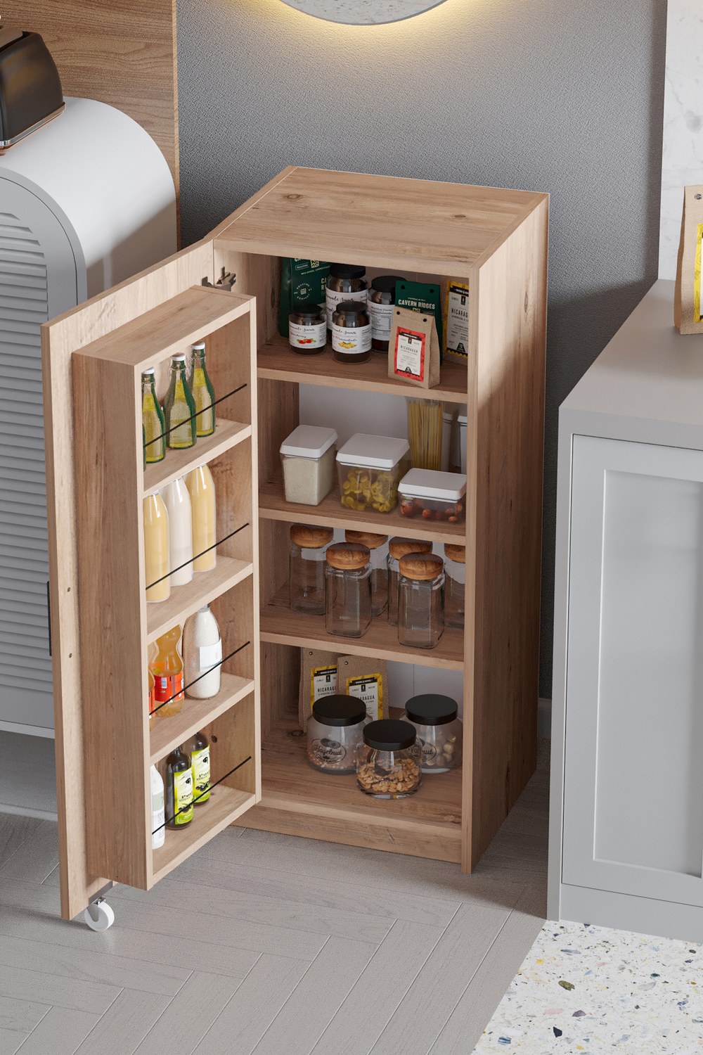 Шкаф для кладовой ATLAS - сосна