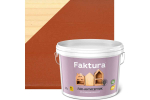 Лак-антисептик Faktura махагон 2,7л с воском и ионами серебра