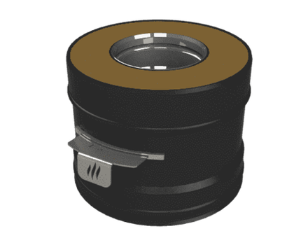 Сэндвич-задвижка Grill'D AISI 430 1 мм/Оц 0,5 мм (D115/250) черный