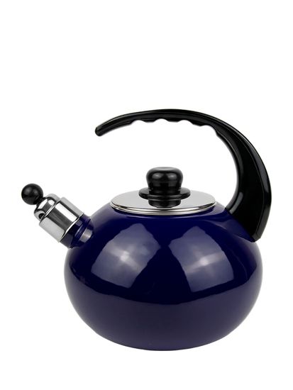 Чайник 2,5 л. эмалированный со свистком Kamille KM 1039C с черной бакелитовой ручкой