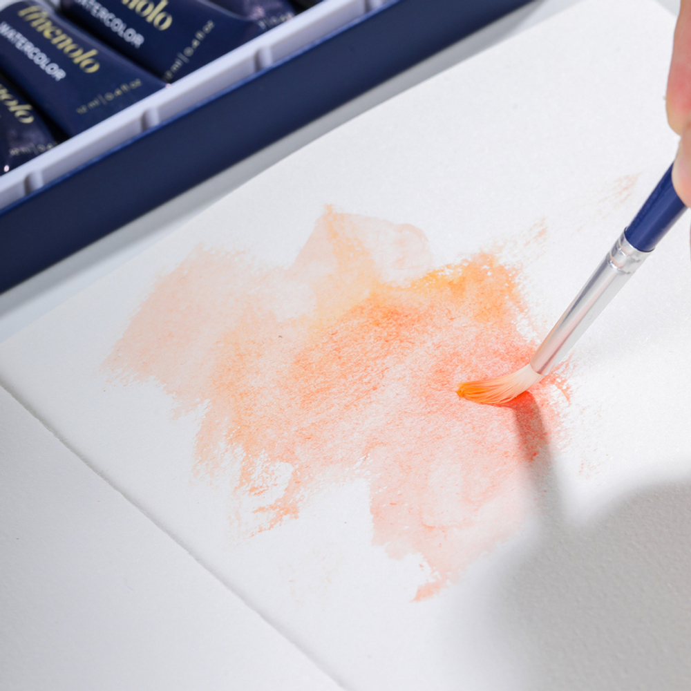 Набор кистей DELI "Finenolo", №6, круглая, березовая ручка 30 см, 6 штуки в уп., синтетика