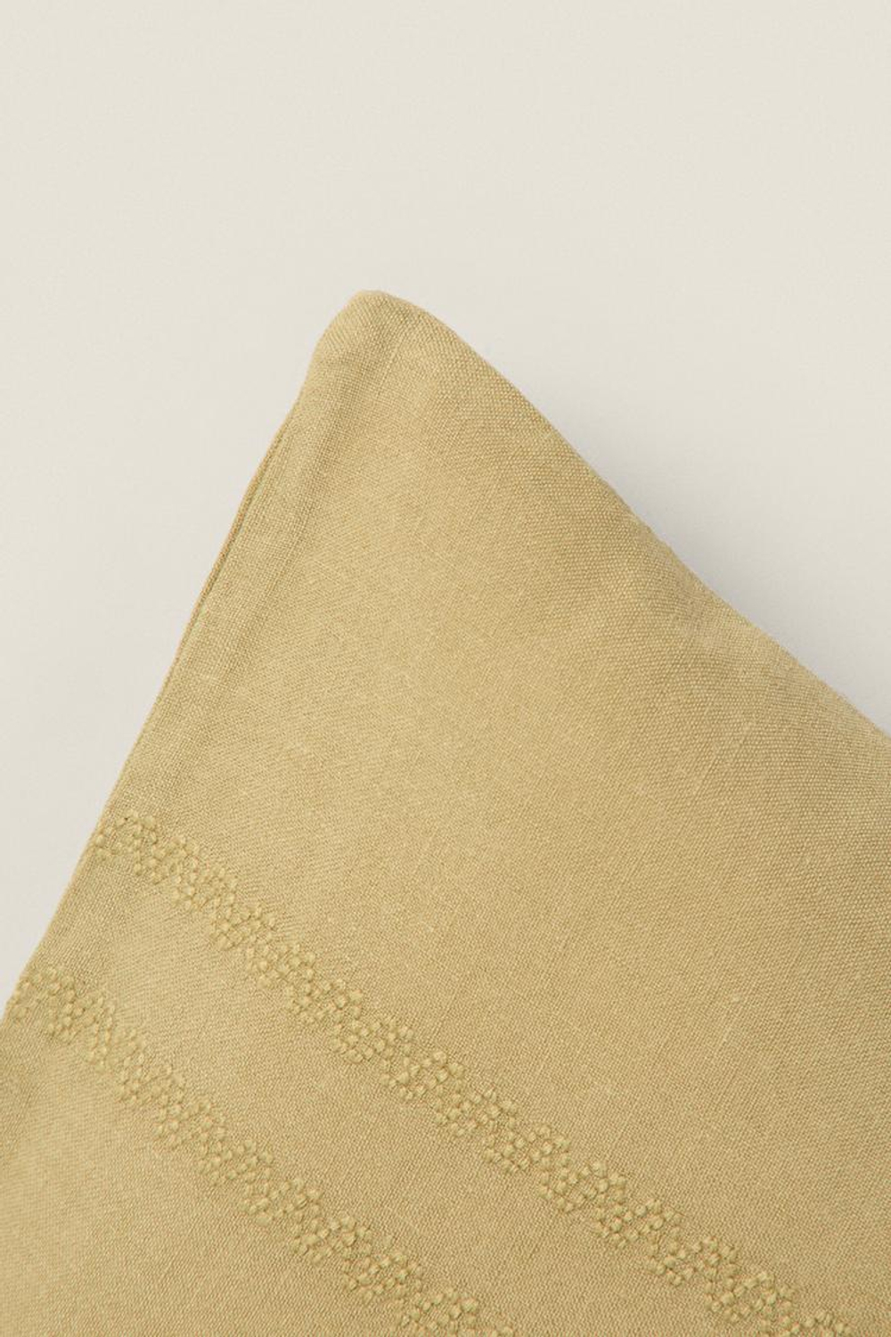 ZARA HOME ЛЬНЯНОЙ ЧЕХОЛ ДЛЯ ДЕКОРАТИВНОЙ ПОДУШКИ, ЗЕЛЕНЫЙ