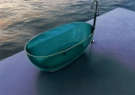 Ванна Abber Kristall AT9703Aquamarin 170x75 бирюзовая прозрачная