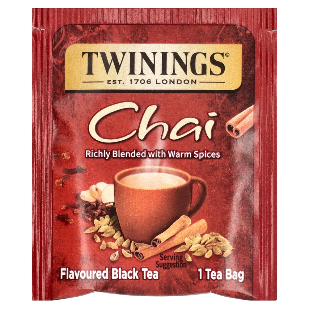Twinings, Ароматизированный черный чай, чай, 25 чайных пакетиков, 50 г (1,76 унции)