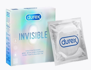 Презервативы Durex Invisible Ультратонкие 3 штуки