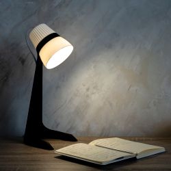 ULO-K22 D-E14-A BLACK-WHITE Светильник настольный. 40W. Цоколь E14. Механический выключатель. Черный с белым. ТМ Uniel