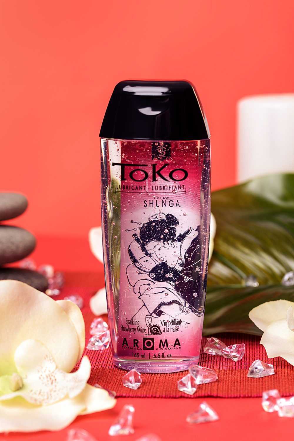 Shunga Toko Aroma на водной основе, клубника и шамп, 165 мл