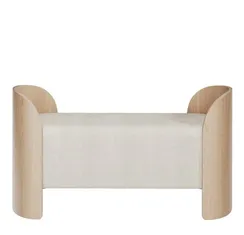 Банкетка Lagom 2 100 см (молочный, натуральный дуб)