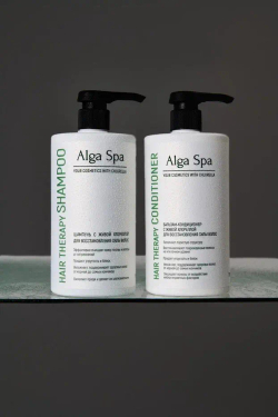 Шампунь с живой хлореллой для восстановления силы волос, ТМ ALGA SPA