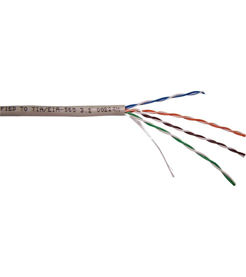 Кабель Кабель NewMax UTP, 2 пары, 25AWG, Кат.5e, PVC, серый, 305 метров