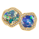 Кольцо с Мексиканскими Опалами и Бриллиантами, R0029-3/1