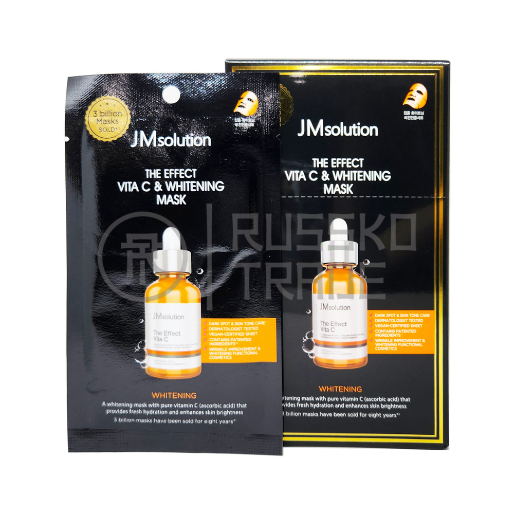 [JM Solution] The effect vita c & whitening mask - Тканевая маска с витамином С с отбеливающим эффектом