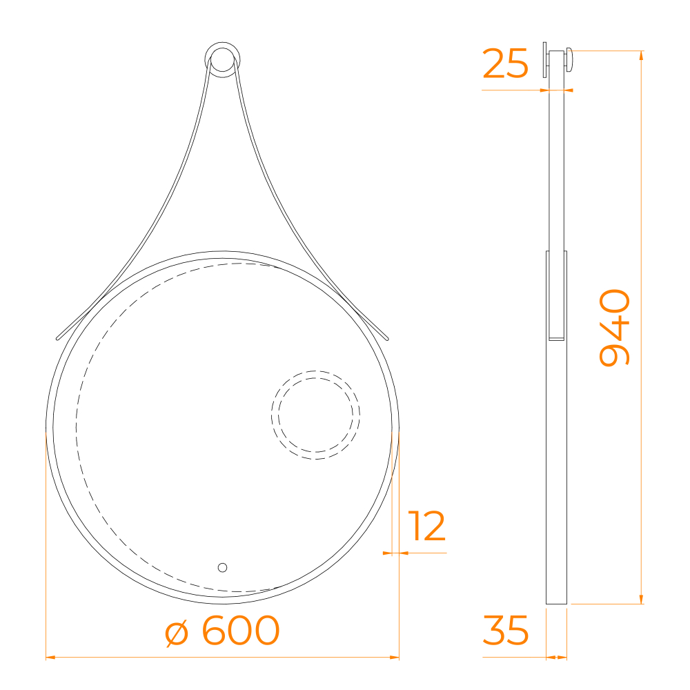Зеркало с LED-подсветкой RGW MR-01