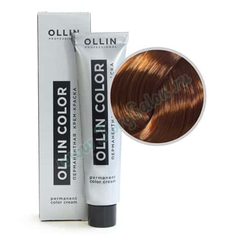 Крем краска для волос перманентная Ollin Color «Русый медный» 7/4
