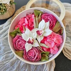 Зефир цветы «Орхидея» / 21 см