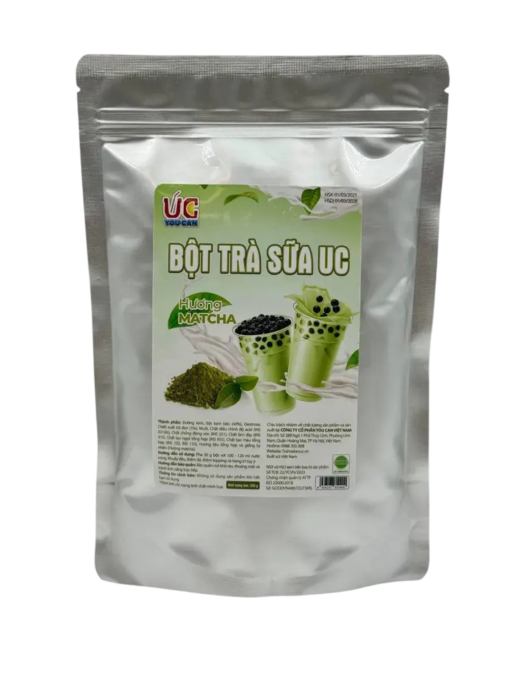 Порошок для Bubble Tea вкус матча чай , 500гр
