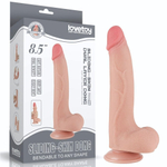Телесный фаллоимитатор 8.5 Sliding Skin Dual Layer Dong - 20 см. (Цвет: телесный)