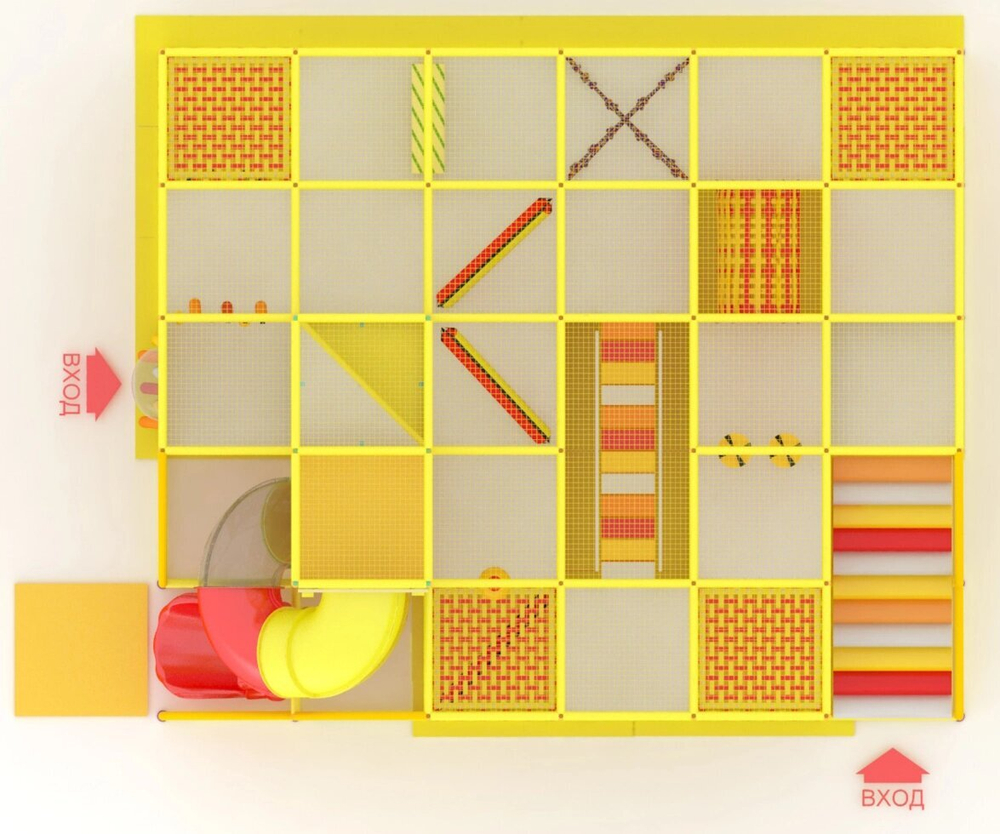 Детский игровой лабиринт «Digital» 44, 5 м² (7,3*6,1*3,8 м)