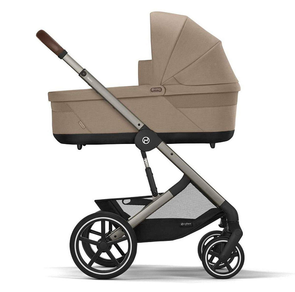 Коляска Cybex Balios S Lux TPE 2025 Cloud G i-Size Magic Black 3 в 1 Almond Beige с дождевиками