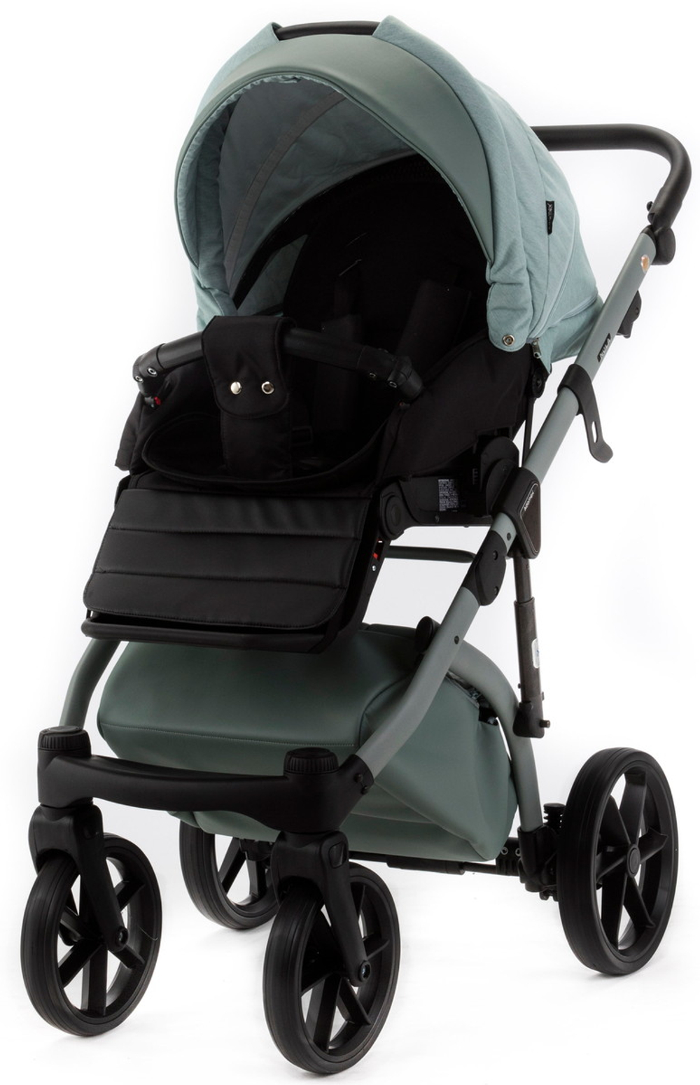 Детская коляска Adamex Nola Natura 2 в 1 N-8-MINT (МЯТА + МЯТА КОЖА)