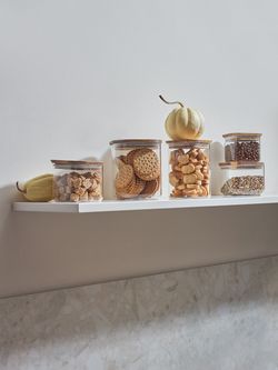 Банка для хранения квадратная Glass Acacia, 600 мл