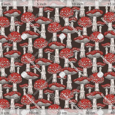 Мухоморы на темном фоне by Uliana Khristacheva 400 DPI