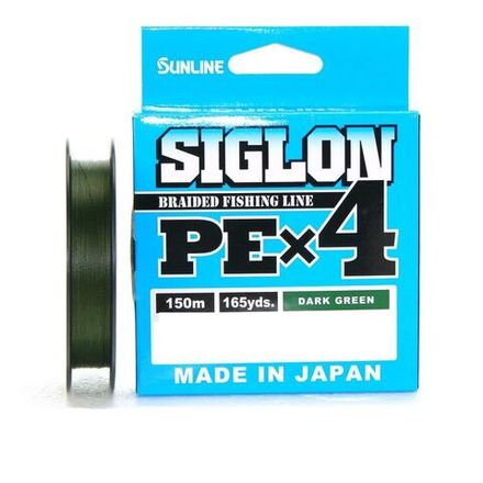 Шнур Sunline SIGLON PE×4 150M(Dark Green) #0.8/12LB
