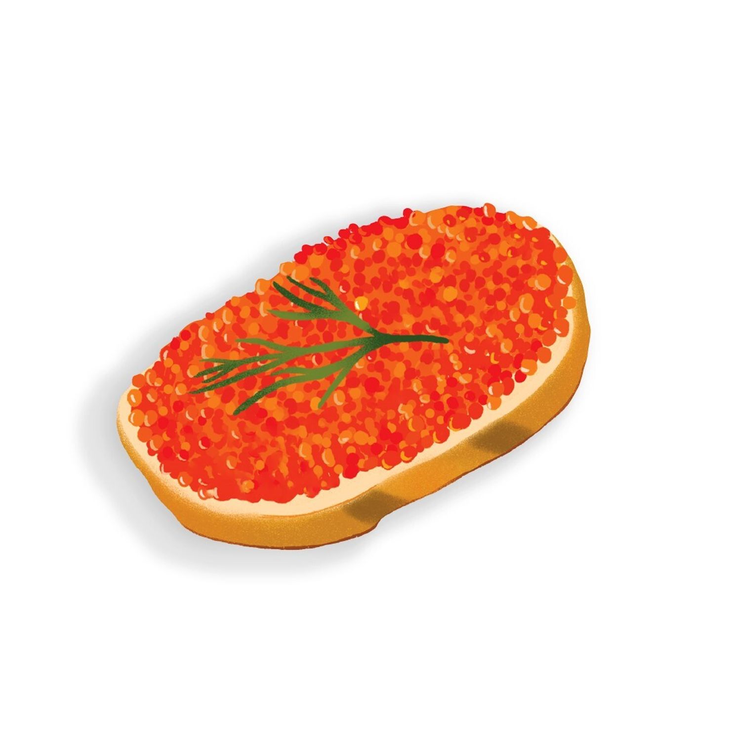 Открытка - Бутерброд с икрой