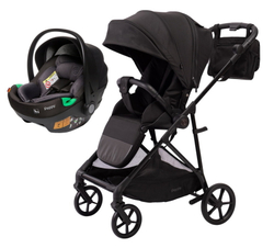 Прогулочная коляска Peppy Amici с автокреслом First Black Black рама Black