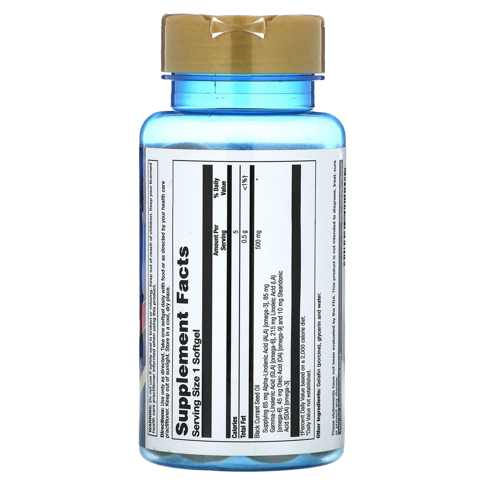 Nature's Life, масло черной смородины, 500 мг, 90 мини-капсул