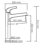 Смеситель WasserKraft Sauer для раковины Глянец Золото 20x5x31,6 см