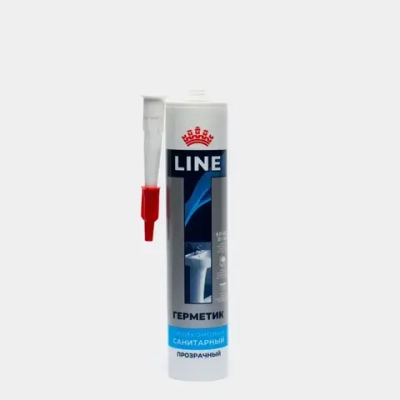 Герметик силиконовый санитарный, прозрачный, 260 мл, T LINE