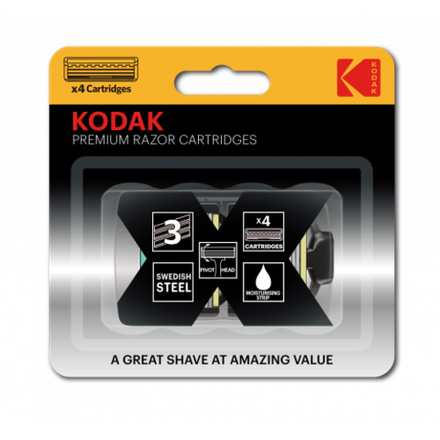 Сменные кассеты для бритья Kodak Premium Razor 3 лезвия 4 штуки