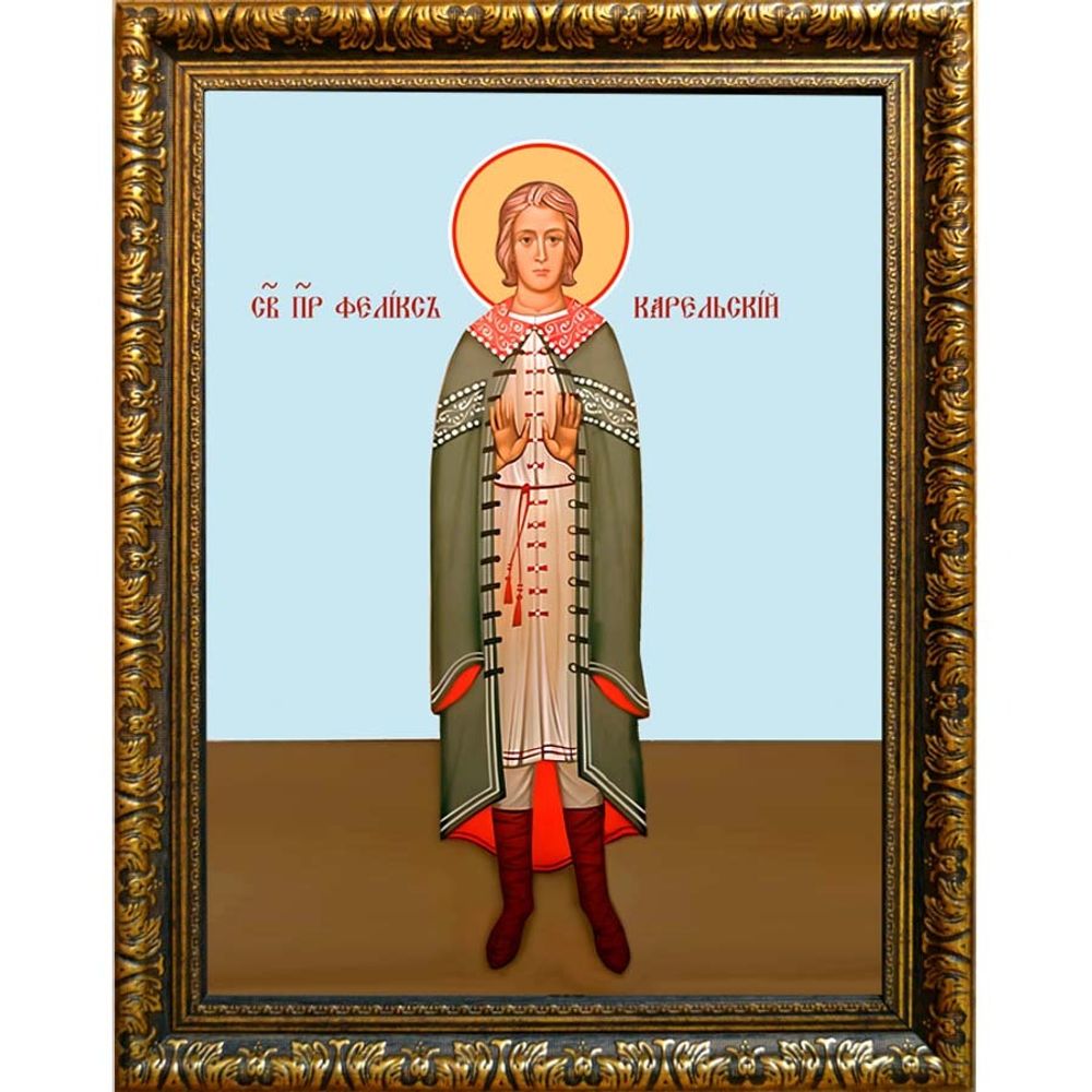 Феликс Карельский преподобный. Икона на холсте.